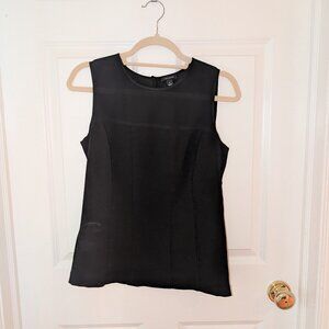 Ann Taylor Black Textured Sleeveless Blouse